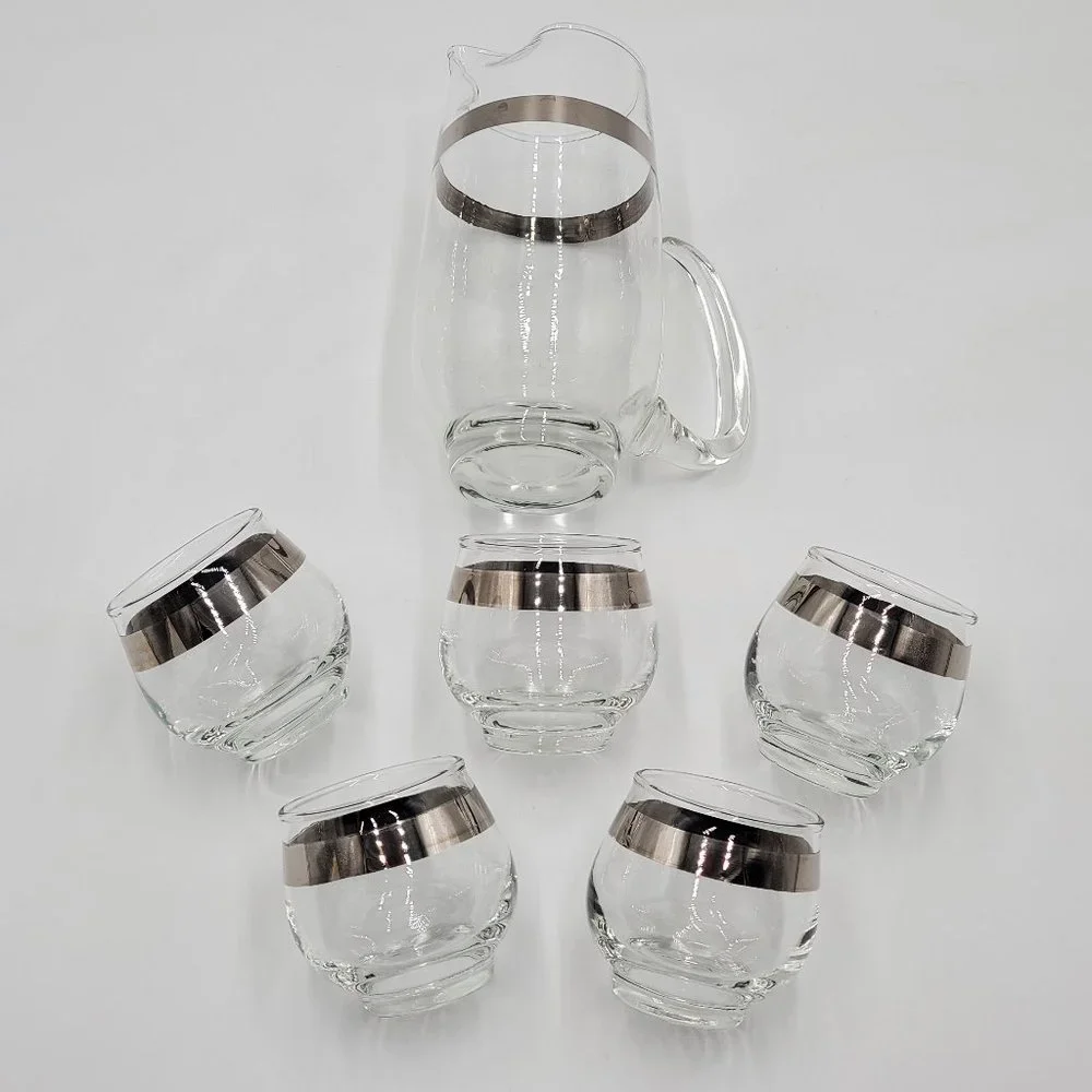 Libbey Silver Band Roly Poly Barware Set - Picture 12 of 16